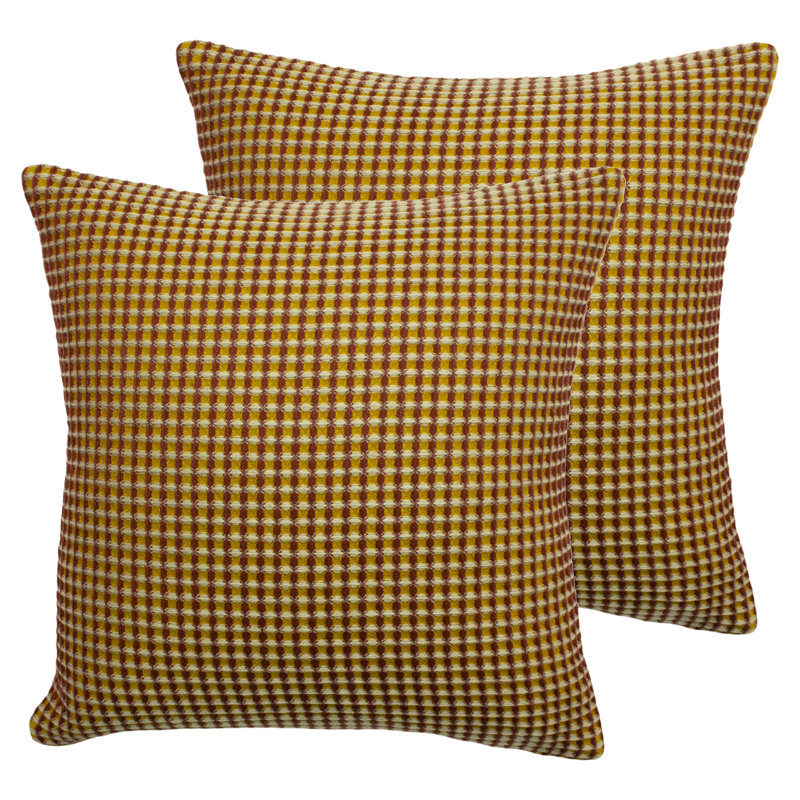 Geometric Square Throw Cushion, Brown