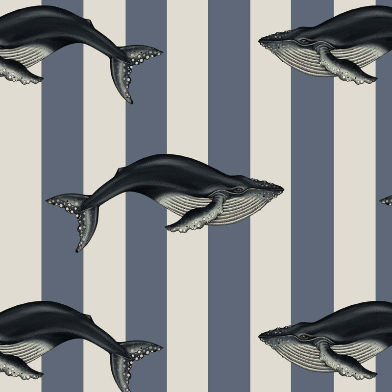 Baleana 9.84' L x 69" W Wallpaper Roll, Denim