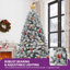 Arbre de Noël artificiel enneigé 9 pi avec éclairage réglable 9 pi-576460910