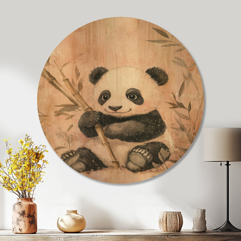 Champlin I - chambre de bébé ronde en bois, art mural, Rond 23 po, Rond