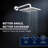 12 Inch Shower Arm 90 Degree Stainless Steel Rain Shower Head Extension Arm with Flange, Chrome Finish-125094903