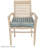 Outdoor Patio 20" x 20" Square Tufted Seat Cushion Set - Neutral Stripes-1843591834