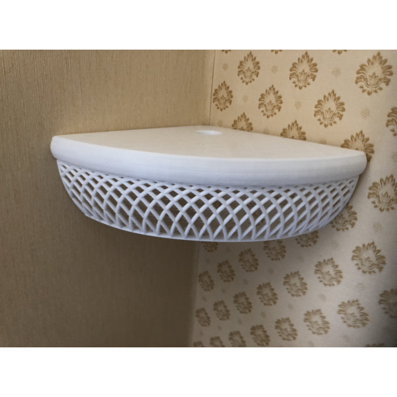 Gilbertville Triangle Plastic / Acrylic Corner Shelf, White