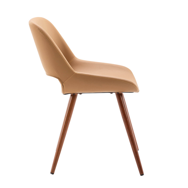Roslindale Faux Leather Mid-Century Dining Chair, Desert Sandstone