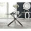 Vogo Modern Design Chrome and Glass Dining Table Set with 4 Soft Touch Faux Leather Dining Chairs-2094440259