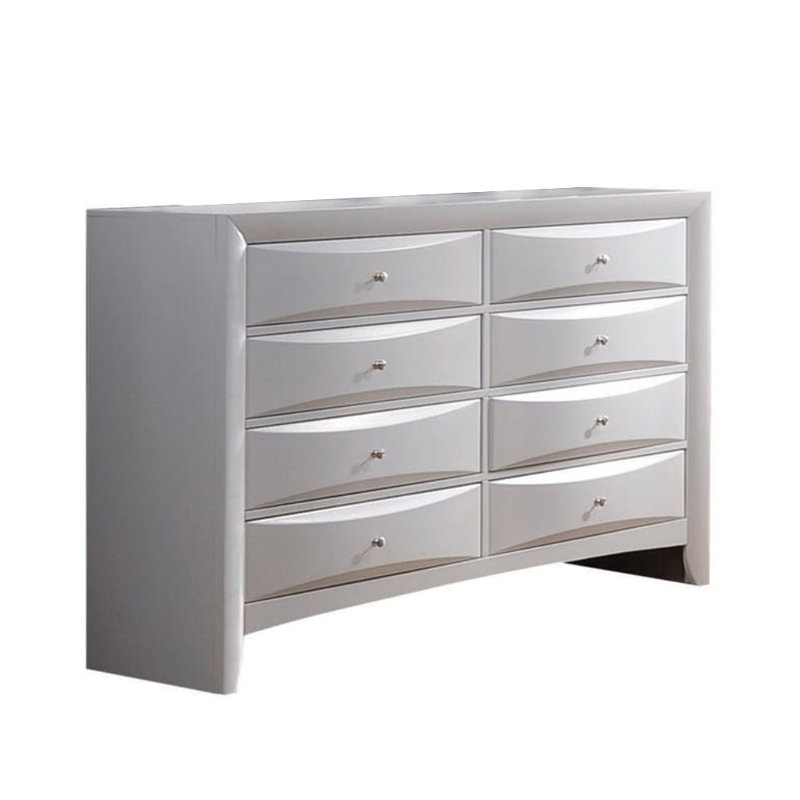 Commode double à 8 tiroirs H 59 po Houchins, Grey