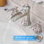 Robinet de salle de bain pour lavabo à 3 trous en nickel brossé à 3 trous avec évier escamotable, robinet à deux poignées, robinet de meuble-lavabo et robinet-126707715