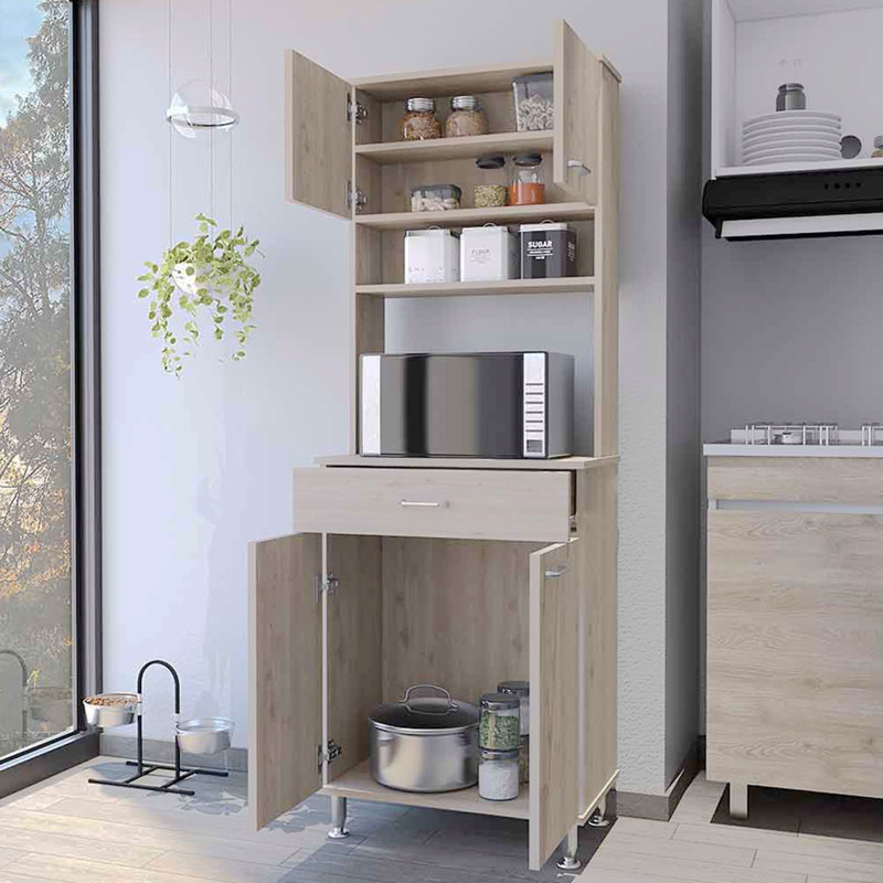 Armoire à deux portes doubles, Gris clair