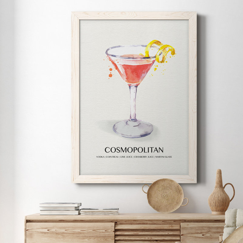 Cosmopolitan - cadre photo, impression sur toile, H 31,5 po x l 23,5 po x P 1,5 po, Blanc