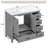 36" Gray Bathroom Vanity with Ceramic Sink Combo, Abundant Storage Cabinet -2 Soft close doors and 5 drawers-98354383