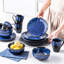32 Pieces Dinnerware Set, Blue Set, Dinner Plate, Dessert Plate, Bowl And Mug Set For 8 Person, Poreclain Dinnerware-1359370566