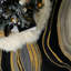 Tapis beige / noir / gris en viscose touffeté à la main Abstract-87183817
