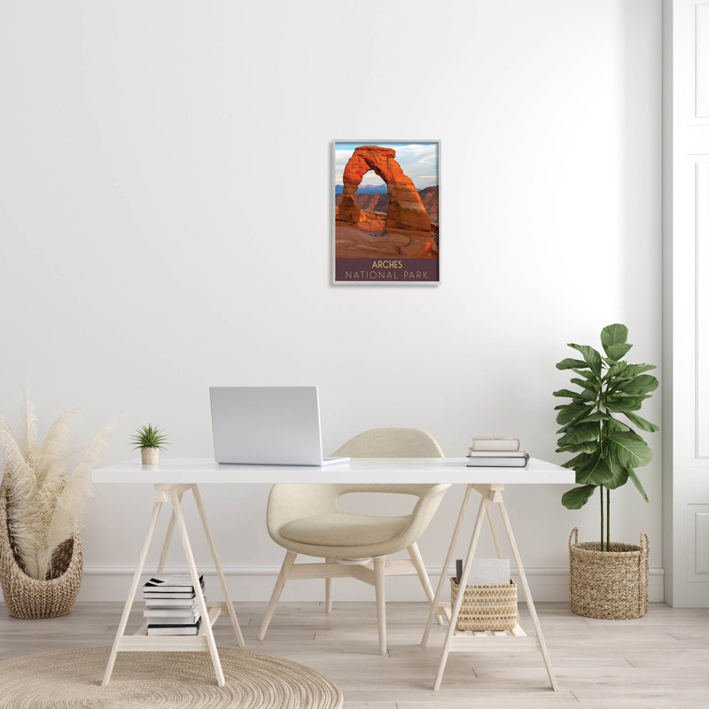 «Arches National Park Desert Canyon», art de la giclée encadrée par The Morning Evening Post, H 20 po x l 16 po x P 1,5 po