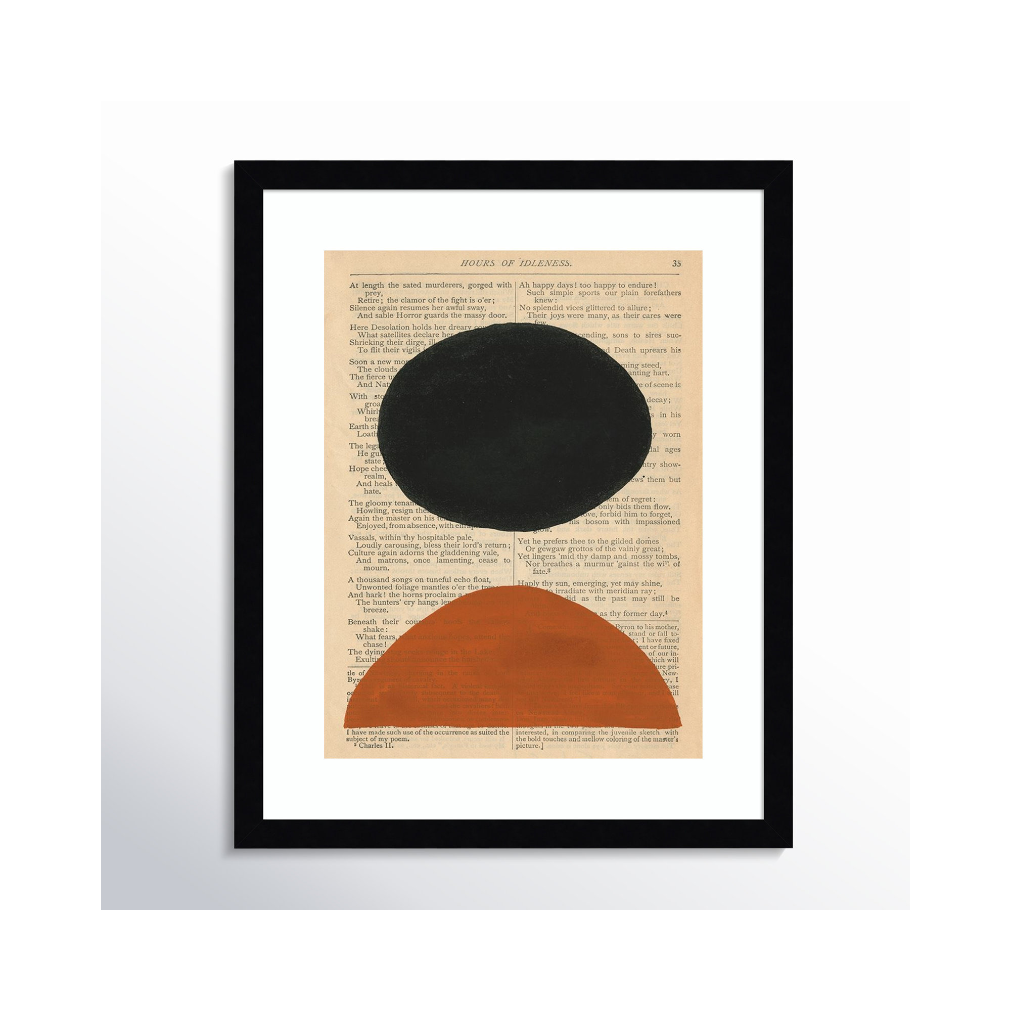 Modern Prose III by W. Stramel, 21.38" H x 17.38" W x 0.88" D, Black Framed Paper