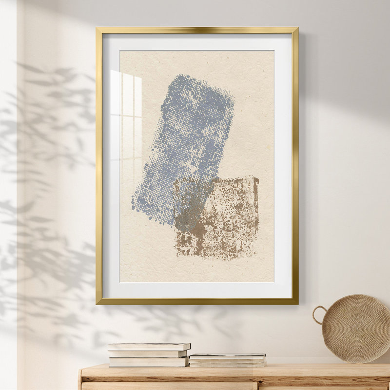 Embimished Scrim I - Impression encadrée, H 28,5 po x l 20,5 po, Doré