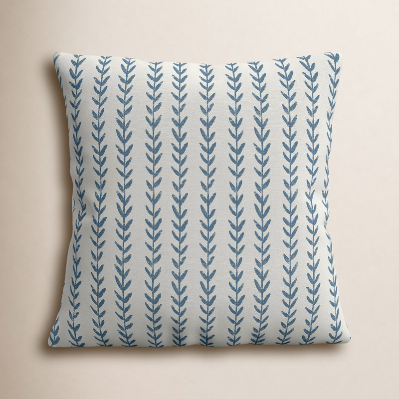 Zoey Floral Linen Reversible Pillow Cover, 18" x 18", Polyester