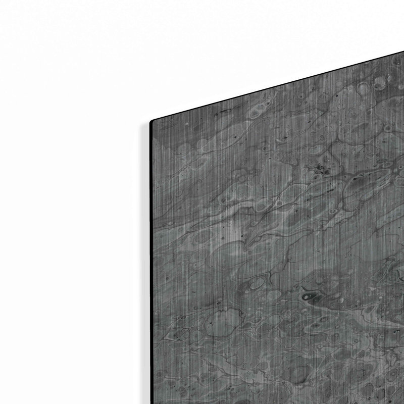 Red Barrel Studio® «Abstract in Grey II» par Cindy Jacobs, art mural en métal, H 12 po x l 16 po