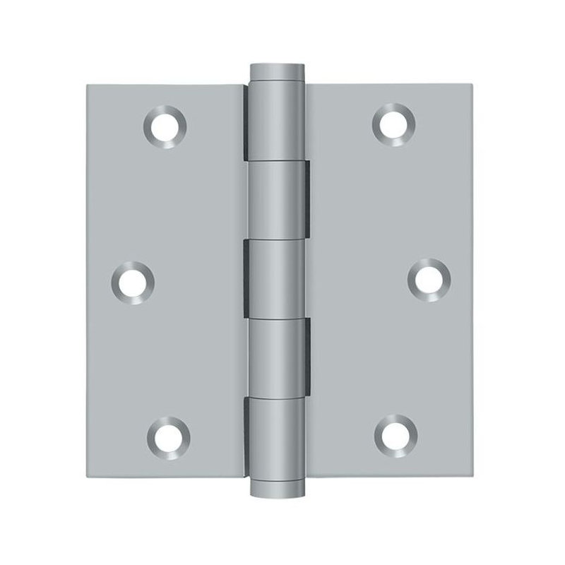 102'' x 102'' Butt Bearing Hinge, Brushed Chrome