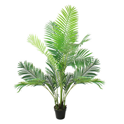 5.25' Potted Artificial Green Areca Palm Tree