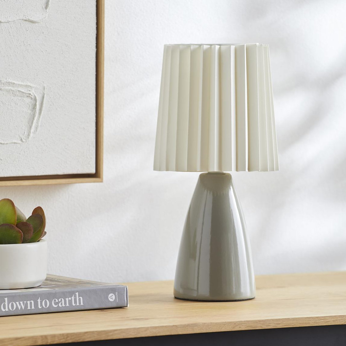 Juliette Ceramic Table Lamp, Gray