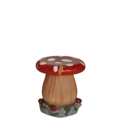 Statue tabouret rouge surdimensionné