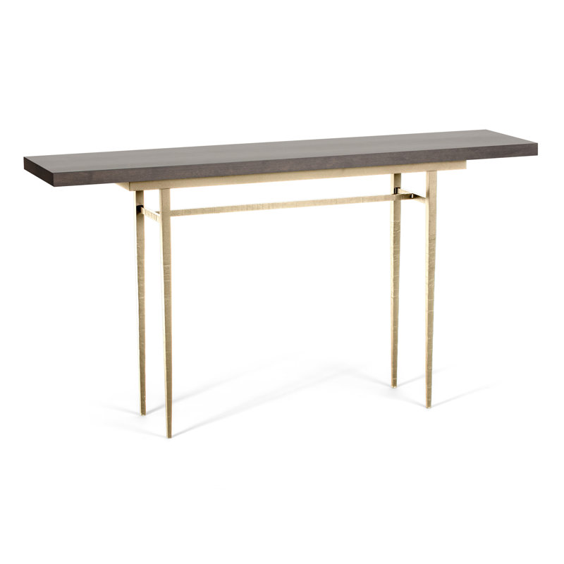 Wick Console Table, Modern Brass, 32.1" H x 60" W x 14" D, Gray