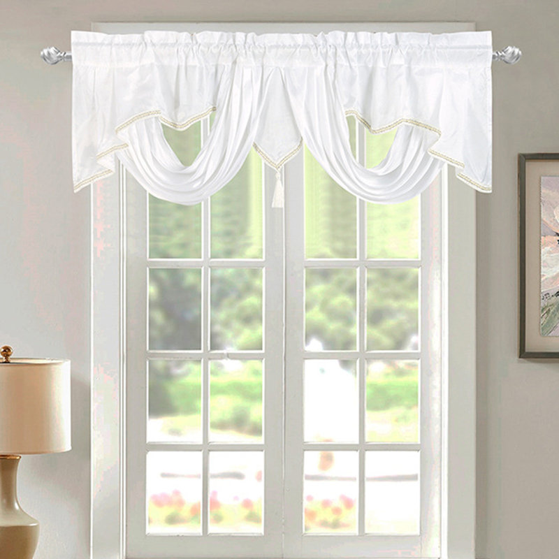 Rideaux de couleur unie Kondieu, White