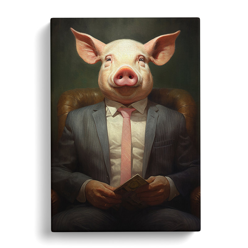 Pig Dadaism - Print, 50cm H x 35cm W x 3cm D