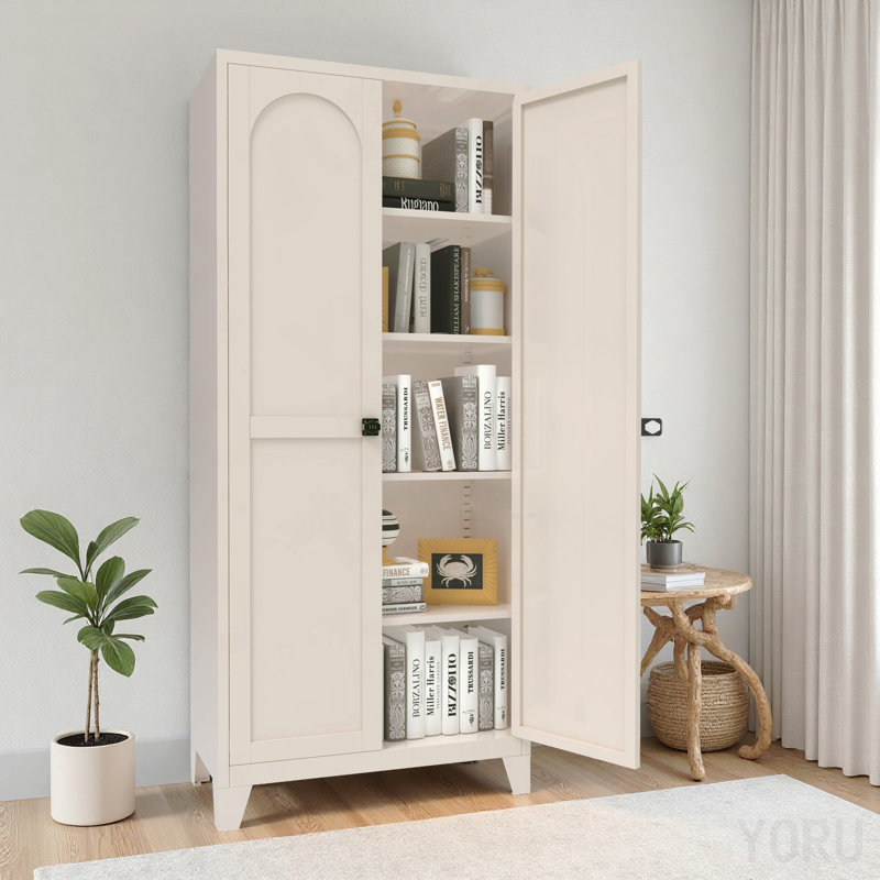 Armoire de rangement en métal 71 po, 2 portes / serrure, tablettes réglables - standard