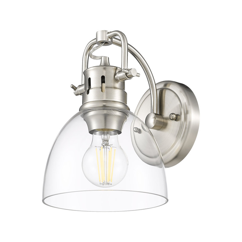 Meuble-lavabo 1 lumière avec verre transparent Iftimie, Étain