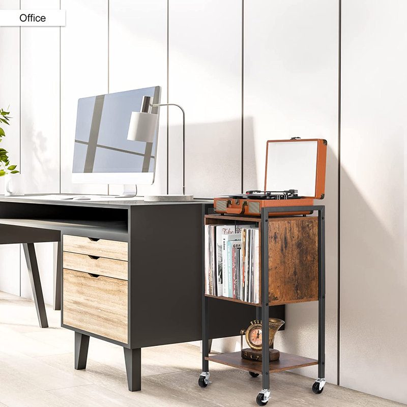 31.69'' H Media Shelves, Brown