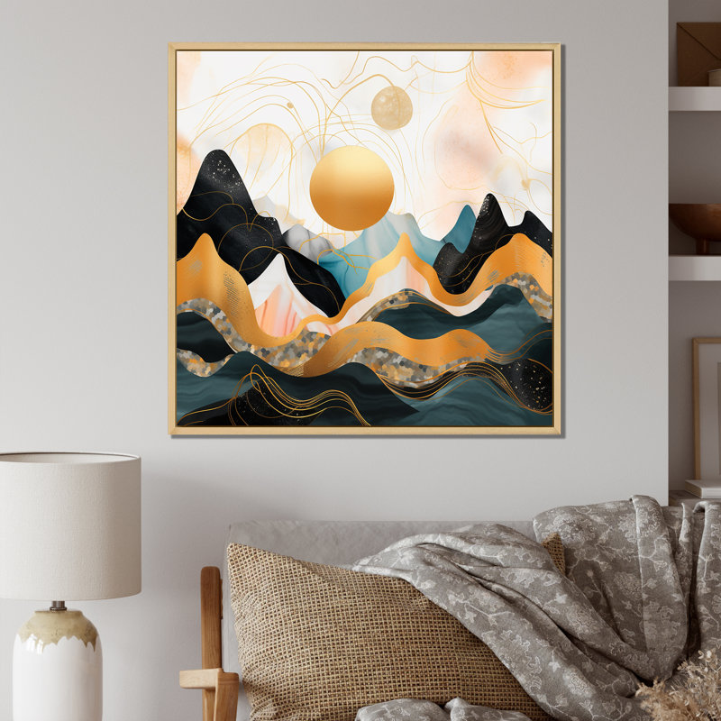 Mountain Bold Landscape IV - Fruits, art mural, Cadre flottant brun, H 30 po x l 30 po x P 1,5 po