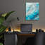  «Turquoise Crystal Layers» par Svetlana Aleynikova, art mural en verre acrylique, 12 po x 16 po