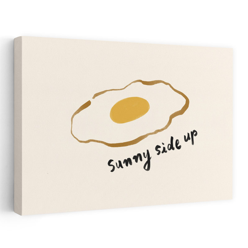 «Sunny Side Up», impression murale minimaliste, 12" H x 18" W