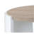 Oak and white glossy 1 drawer coffee table