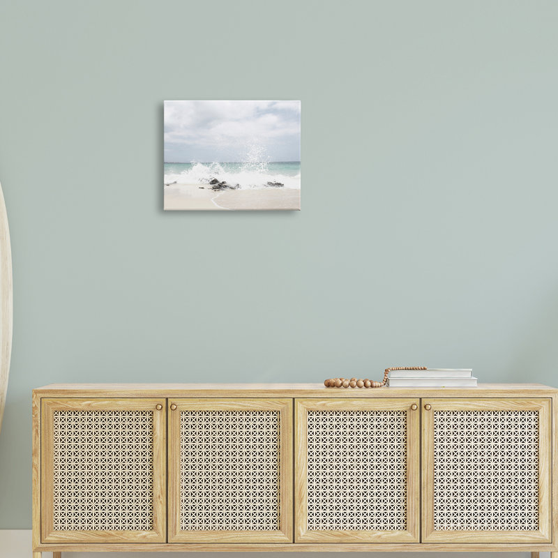 Vague de la mer tropicale, Toile tendue, H 20 po x l 20 po x P 1,5 po