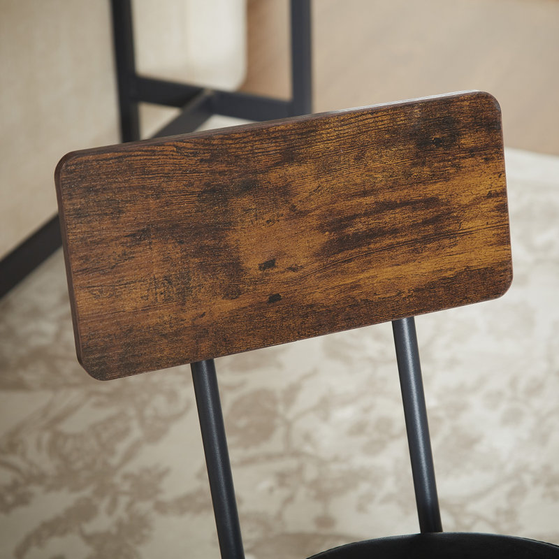 Ensemble de table de bar de style industriel avec pieds réglables et tabourets confortables pour la cuisine et le salon