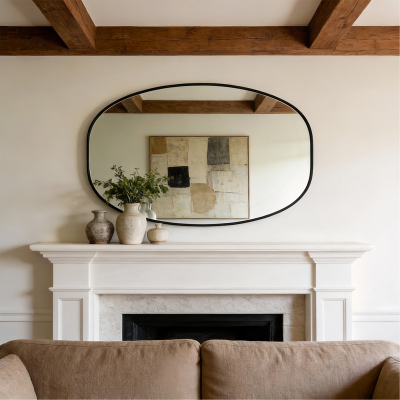 Miroir de salle de bain mural 24 po x 36 po, 24 po x 36 po, Noir