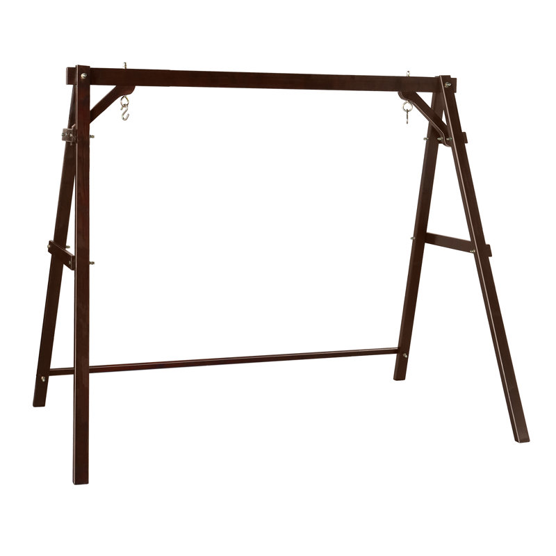 Balancelle de véranda d'extérieur en bois brun clair de 6,9 pi (sans balançoire)