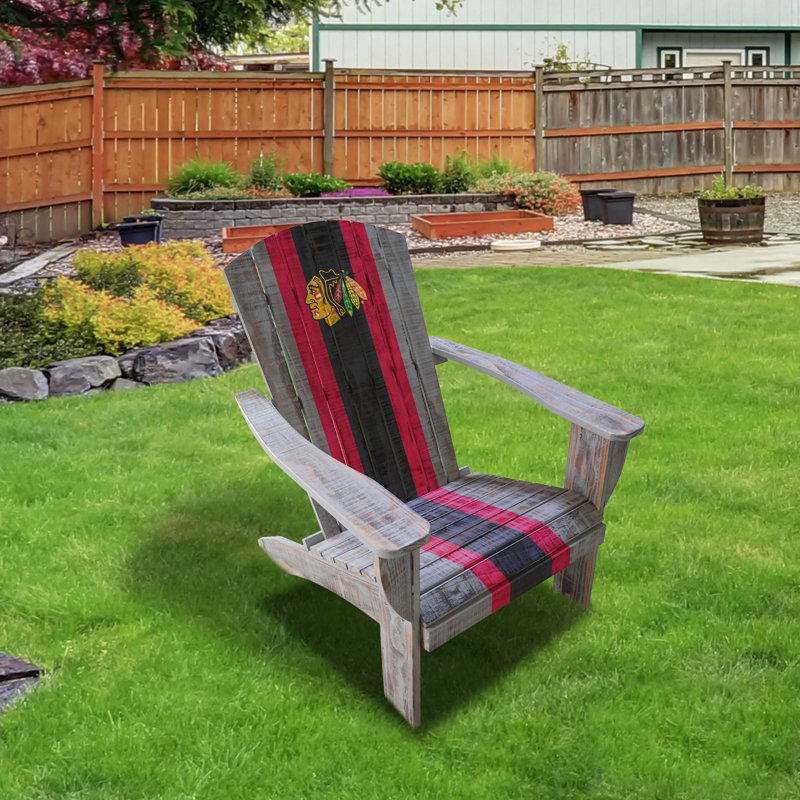 Wood Outdoor Adirondack Chair, Chicago Blackhawks