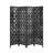 Quarterfoil infused Diamond Design 4-Panel Room Divider