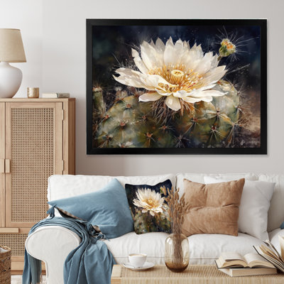 Ryul blanc, vert, fleur de cactus I