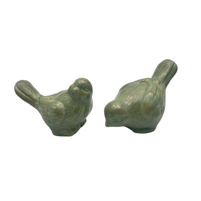 Oiseau en céramique, figurines d'oiseaux, or, céramique, ensemble de 2, plateau de table, salon, printemps, décoration intérieure