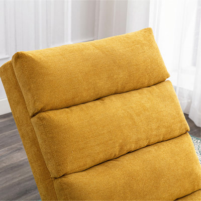 Méridienne de luxe rembourrée avec vibration pour la détente, canapé inclinable de loisirs moderne en tissu à dossier fixe pour salon / chambre à coucher