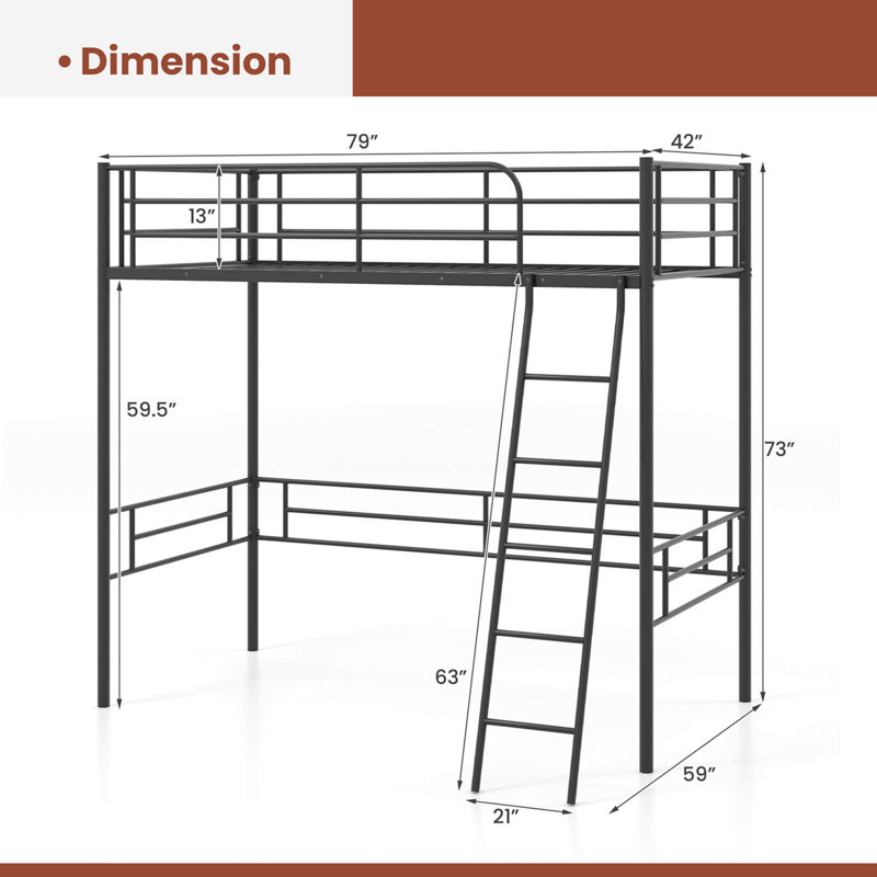 Jernigan Kids Twin Loft Bed