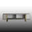 Metal Sled Base Legs Unique TV Stand For Tvs Up To 78'' With Reflective Stripe-1699809955