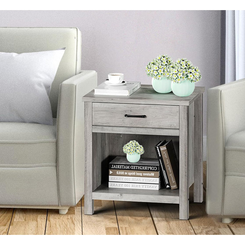 55.9cm W Manufactured Wood Bedside Table