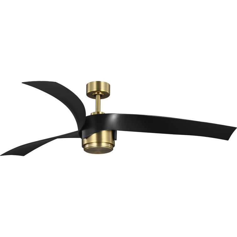 Burniece 3 - Blade LED Propeller Ceiling Fan with Remote Control and Light Kit Included