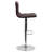 Saffo Contemporary Button Tufted Vinyl Adjustable Height Barstool with Chrome Base-1664382255
