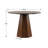 Modern 5-Piece Round Brown Dining Set With Upholstered Chairs With Backrest And Armrests, Fit For 4 People-631018792-631018791-631018786